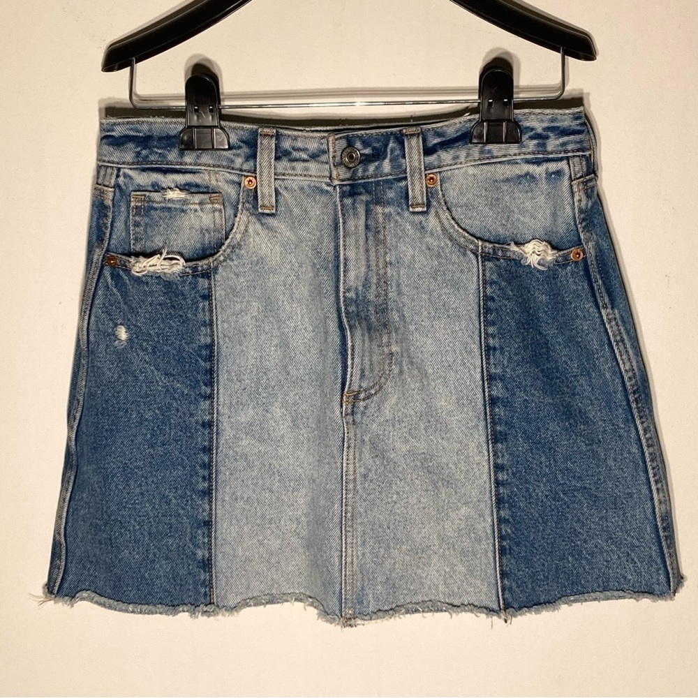 ABERCROMBIE & FITCH | Two Tone Natural Rise Mini Skirt